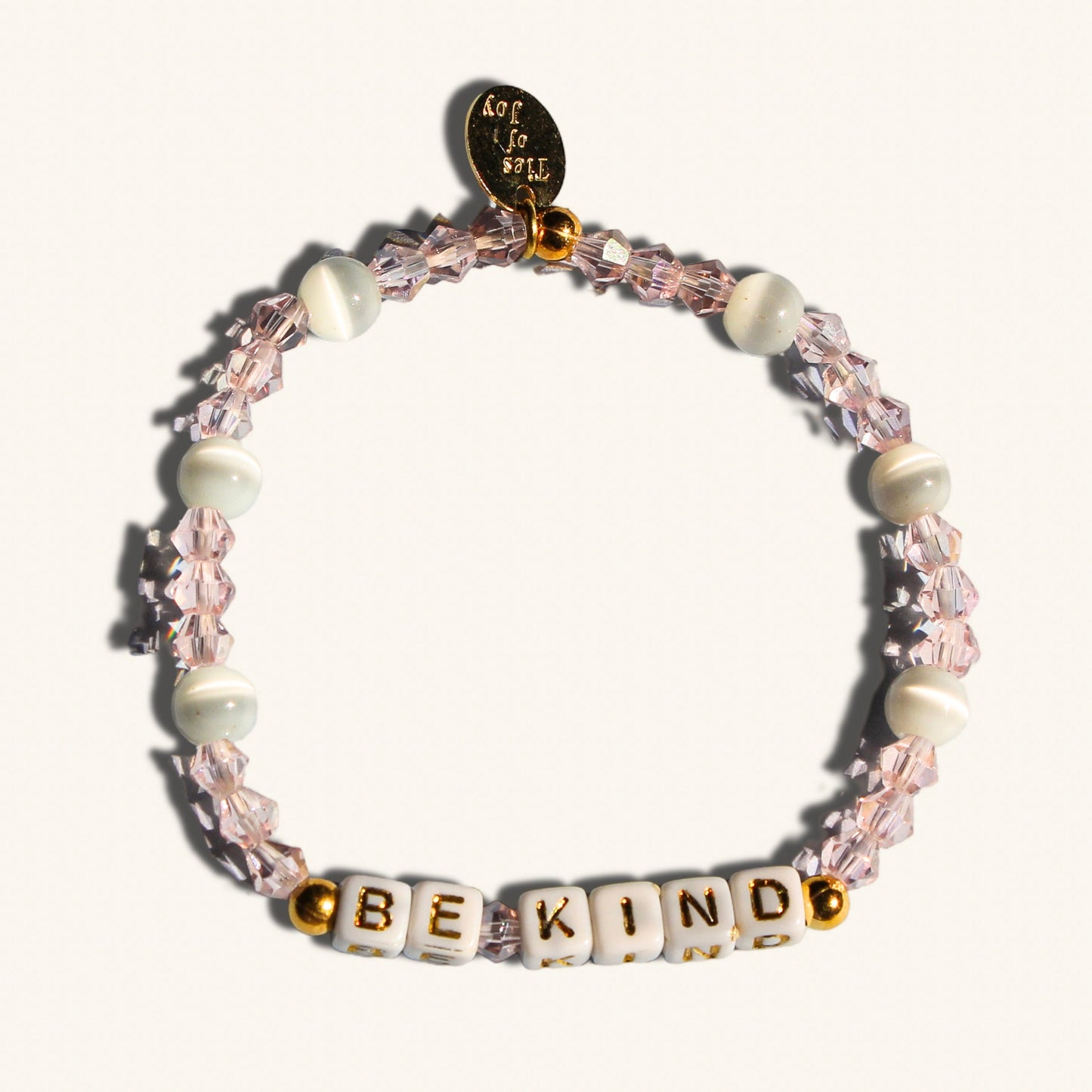 Be Kind – Custom handmade beaded bracelet with personalized name or mantra. Perfect for gifting, self-expression, and meaningful everyday wear.