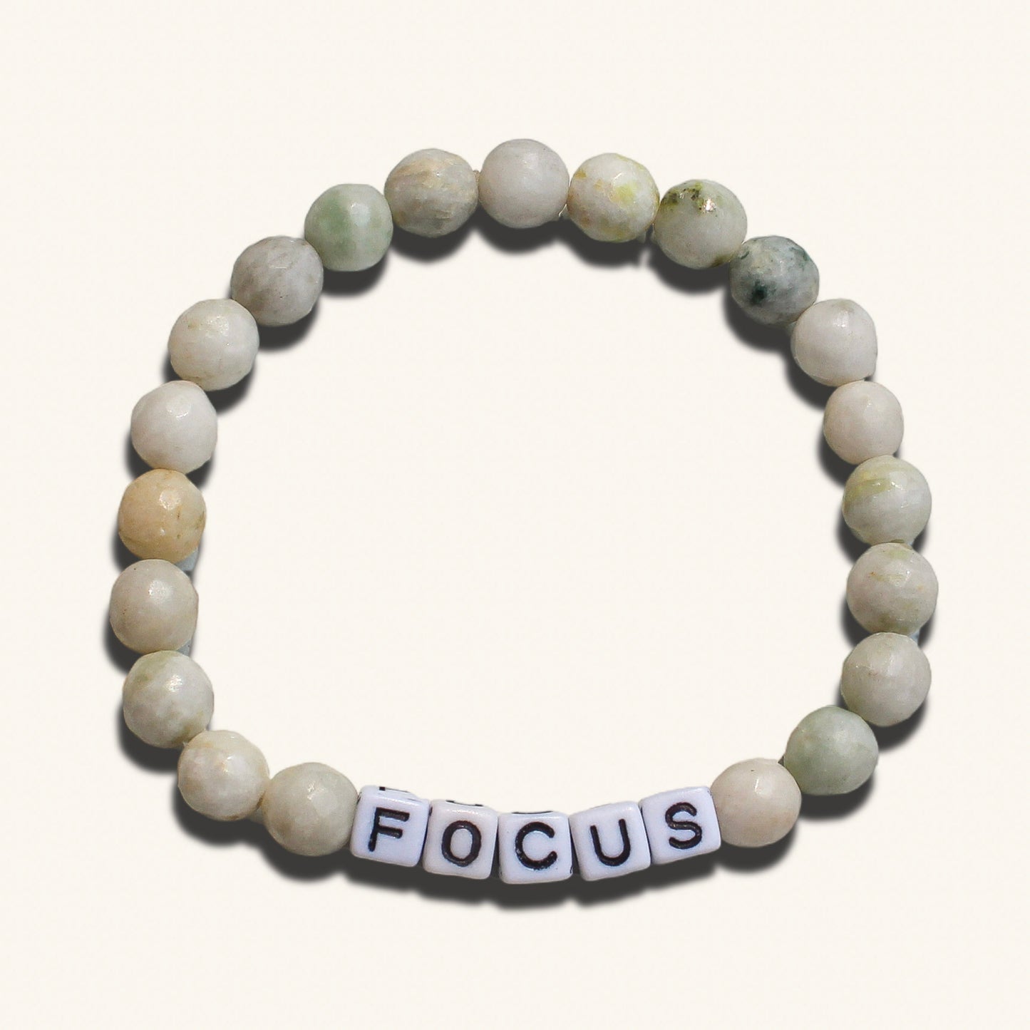 Minimalist focus bracelet for men, handmade with sleek beaded design for clarity and direction.