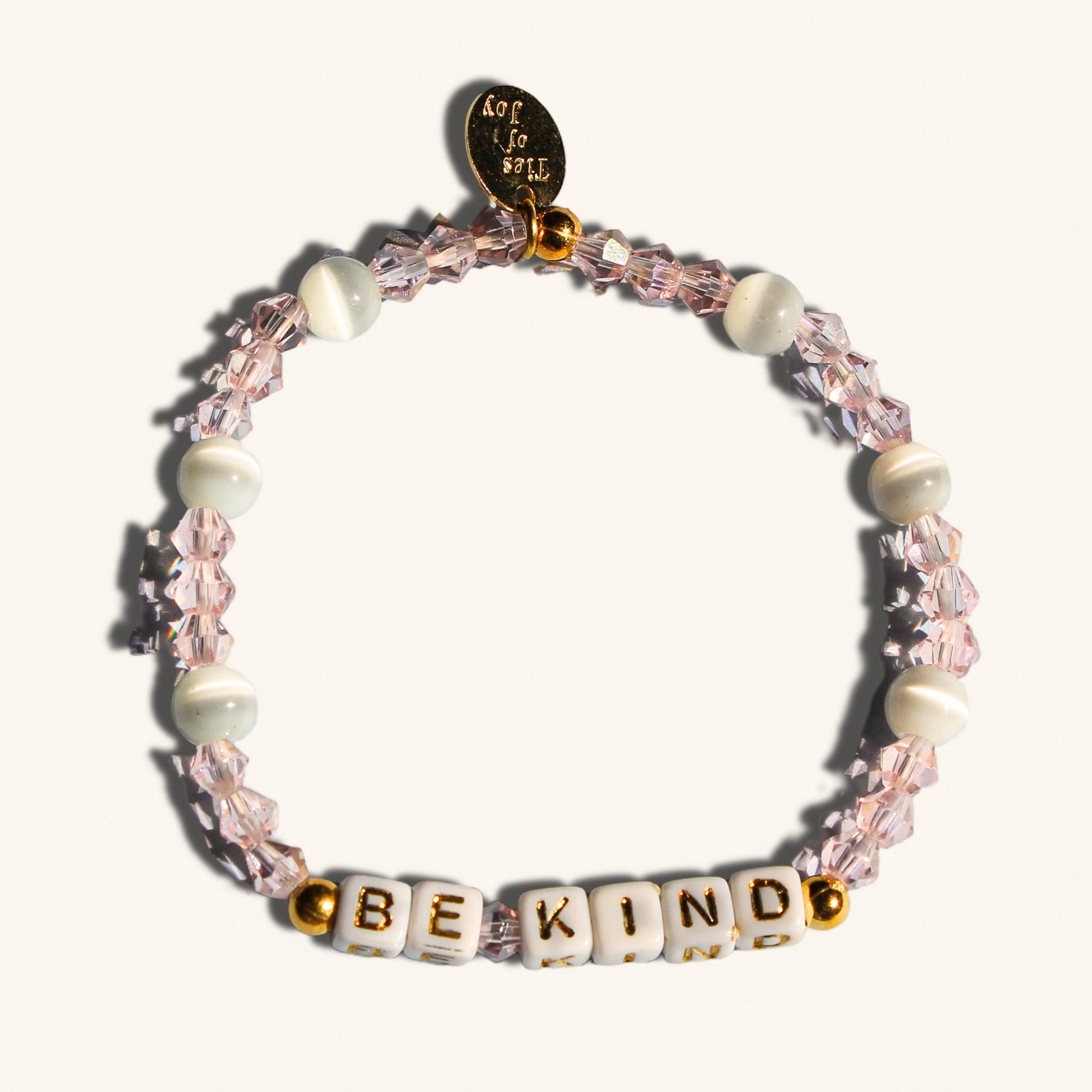 Be Kind – Custom handmade beaded bracelet with personalized name or mantra. Perfect for gifting, self-expression, and meaningful everyday wear.