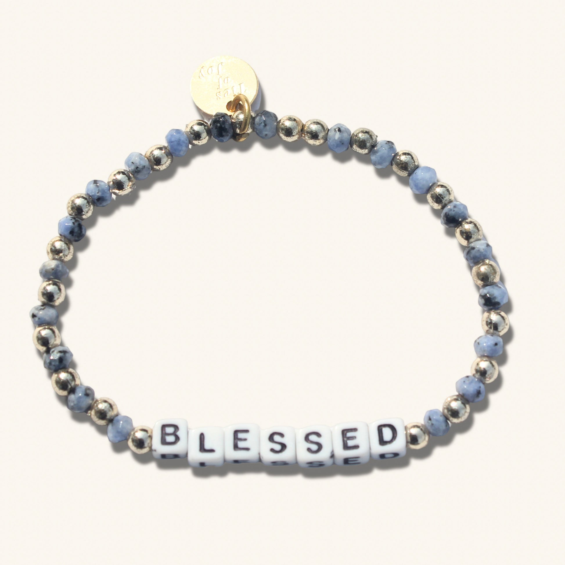 Blessed—custom handmade beaded bracelet with personalized name or mantra. Perfect for gifting, self-expression, and meaningful everyday wear.