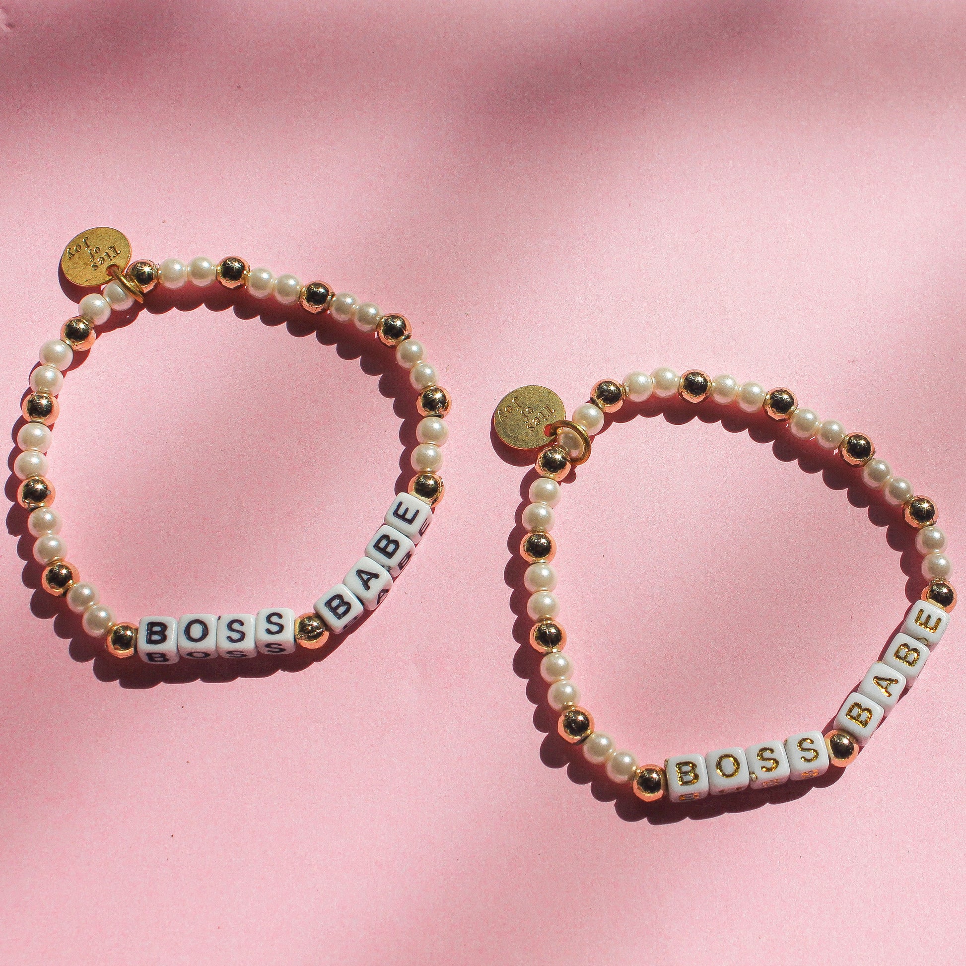 Boss Babe – Custom handmade beaded bracelet with personalized name or mantra. Perfect for gifting, self-expression, and meaningful everyday wear.