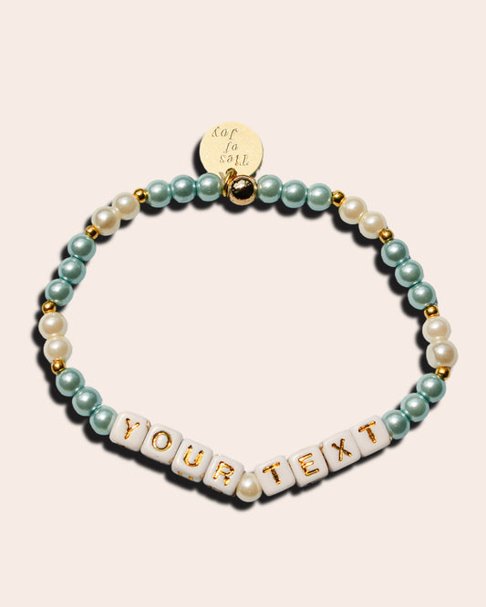 Custom - Sea of Words – Custom handmade beaded bracelet with personalized name or mantra. Perfect for gifting, self-expression, and meaningful everyday wear.