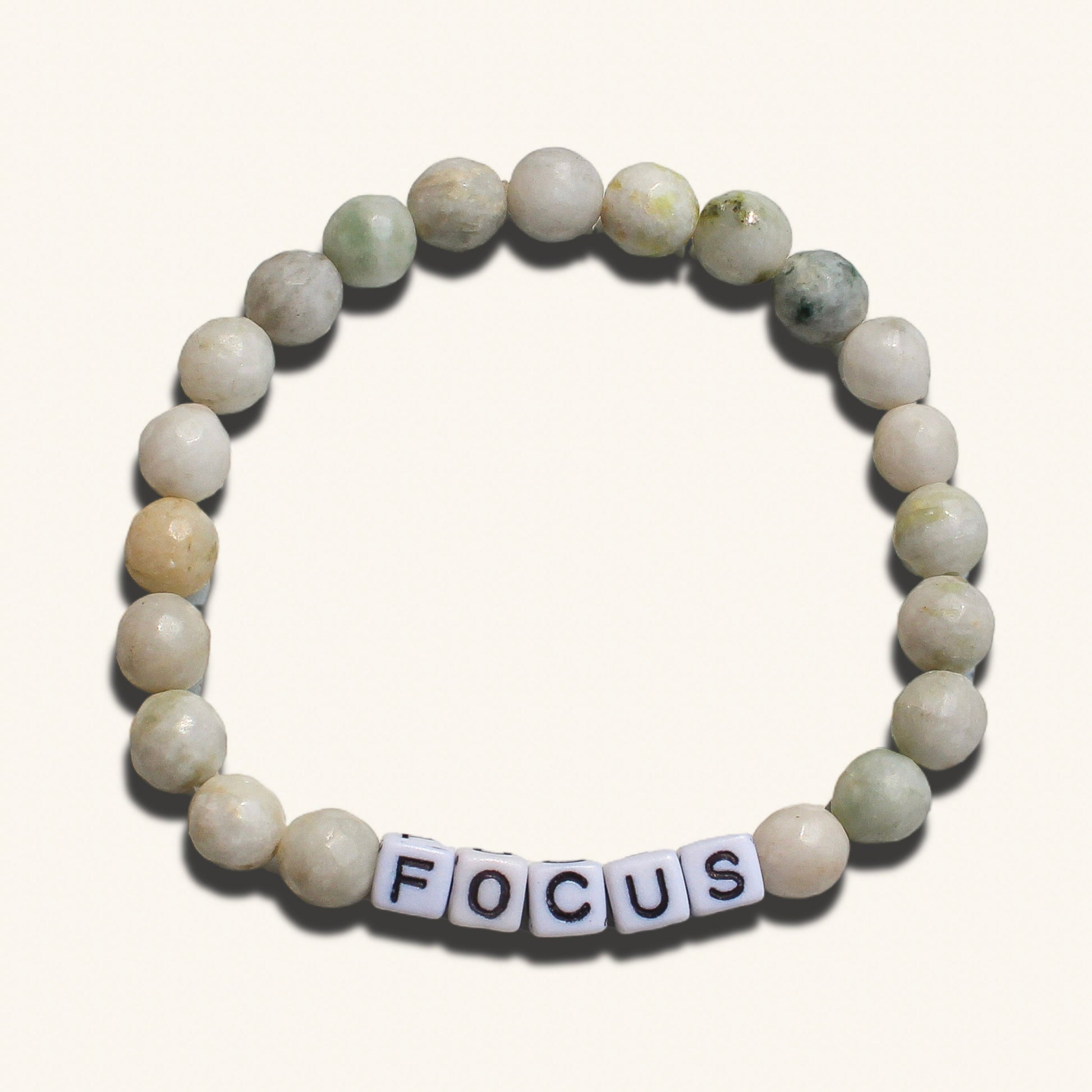 Minimalist focus bracelet for men, handmade with sleek beaded design for clarity and direction.