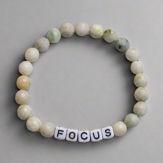 Minimalist focus bracelet for men, handmade with sleek beaded design for clarity and direction.