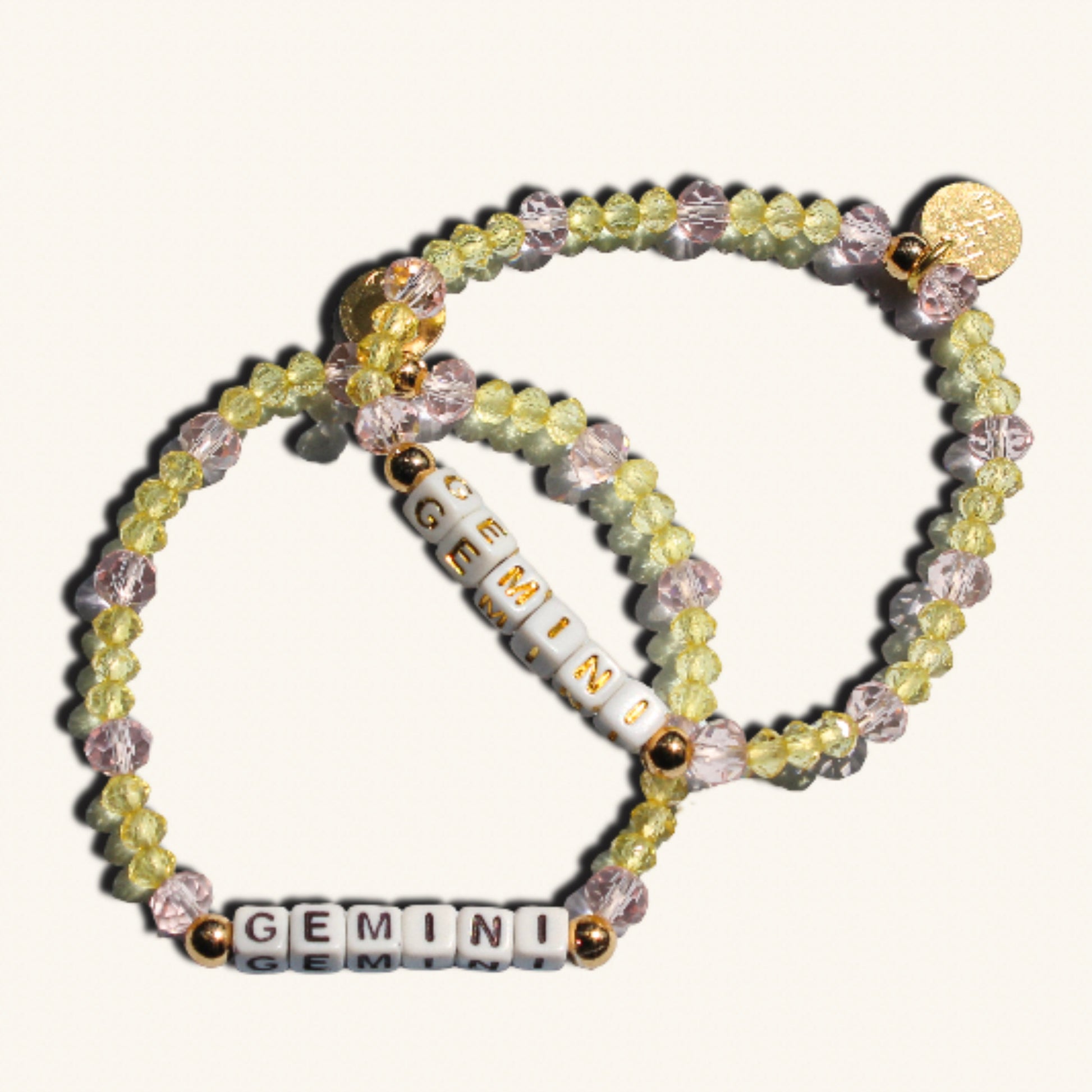 Gemini - “Cosmic Chatter” Bracelet – Custom handmade beaded bracelet with personalized name or mantra. Perfect for gifting, self-expression, and meaningful everyday wear.