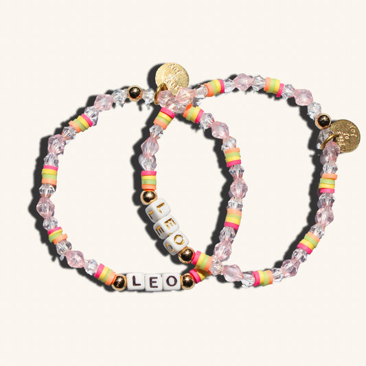 Leo - “Main Character” Bracelet – Custom handmade beaded bracelet with personalized name or mantra. Perfect for gifting, self-expression, and meaningful everyday wear.