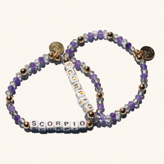 Scorpio - “Mystic Flame” Bracelet – Custom handmade beaded bracelet with personalized name or mantra. Perfect for gifting, self-expression, and meaningful everyday wear.